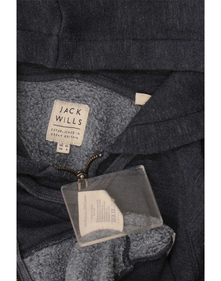 Женский свитер с капюшоном на молнии Jack Wills UK 10, маленький, темно-синий, полиэстер