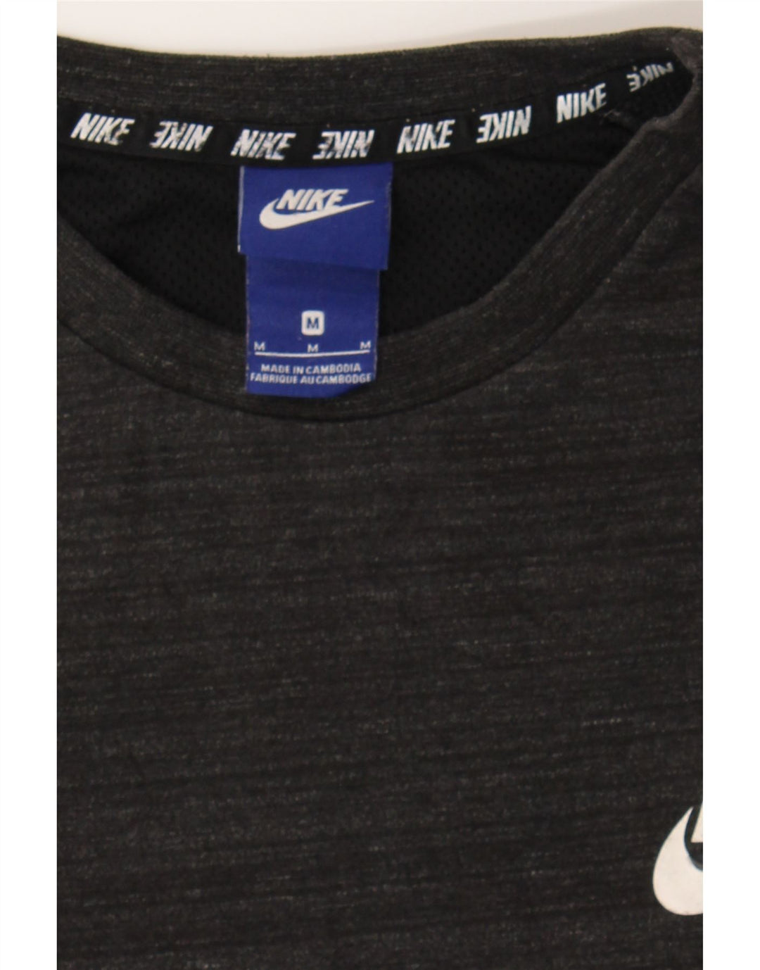 NIKE Mens T-Shirt Top Medium Grey Flecked Cotton Vintage Nike and Second-Hand Nike from Messina Hembry 