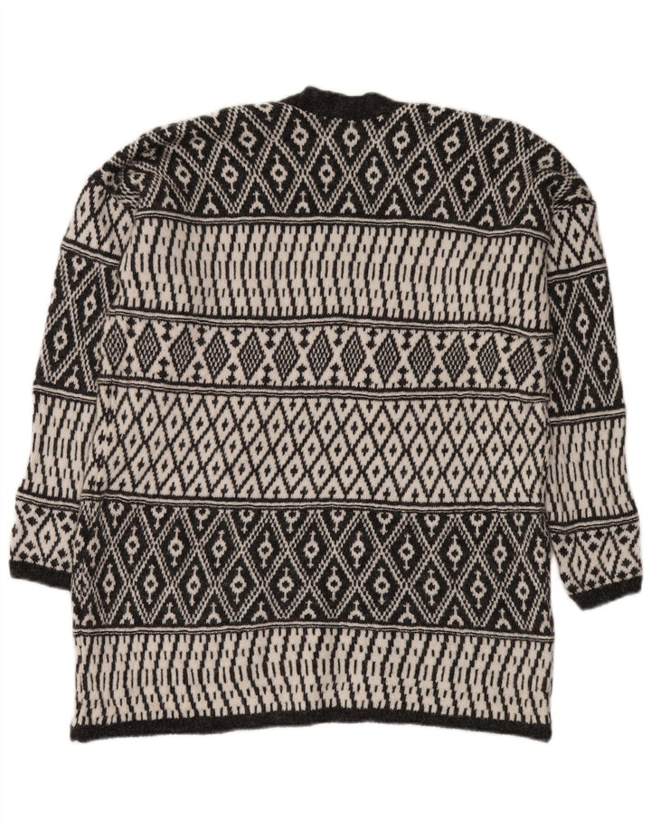 Женский открытый кардиган M&CO, Великобритания 14, средний серый аргайл/бриллиантовый акрил