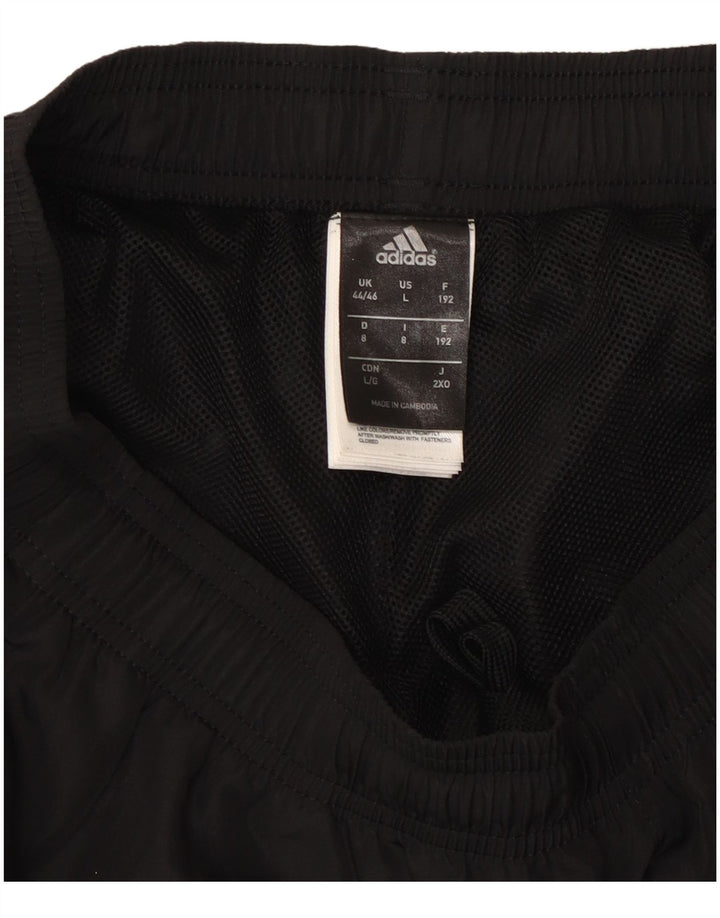 Мужские спортивные брюки ADIDAS Climalite UK 44/46, большие черные, полиэстер
