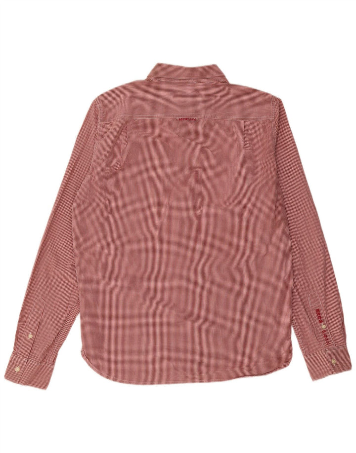 SUPERDRY Мужская рубашка XL из хлопка в красную клетку