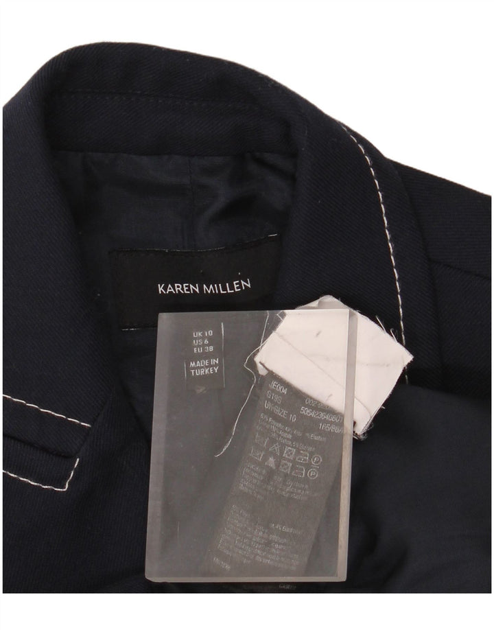 Женский двубортный пиджак KAREN MILLEN UK 10, маленький темно-синий