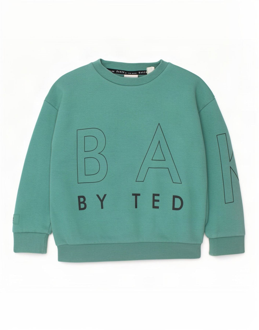 Свитшот с рисунком Ted Baker для мальчиков 4–5 лет, зеленый хлопок