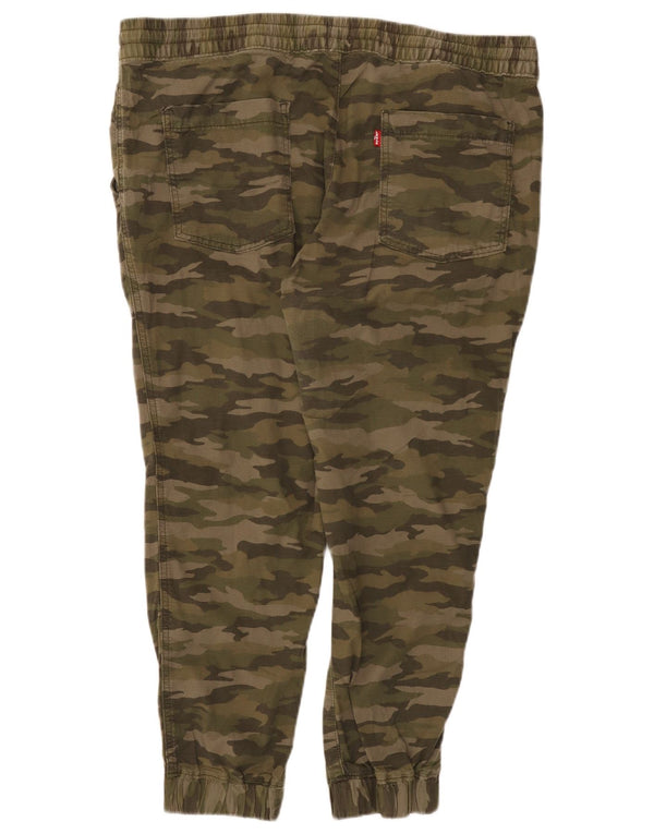 Мужские укороченные брюки-джоггеры LEVI'S XL W38 L24 цвета хаки, камуфляжный хлопок