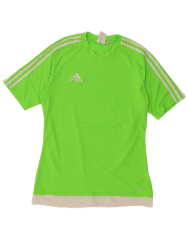 Мужская футболка Adidas Climalite, маленький зеленый полиэстер с цветными блоками