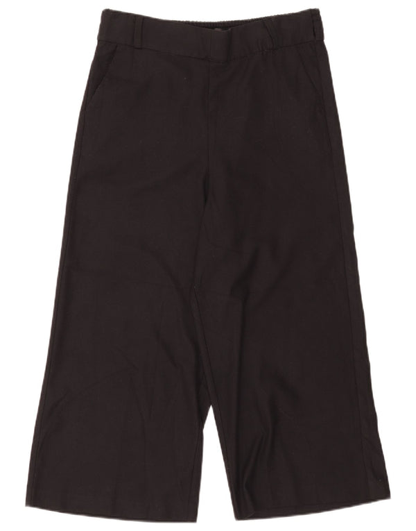 Женские широкие капри Zara, большие W30 L20, черные