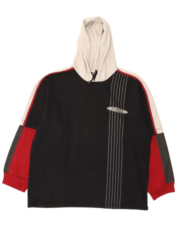 Мужской джемпер с капюшоном Lotto, Великобритания, 44/46, 2XL, черный, спортивный, с цветными блоками