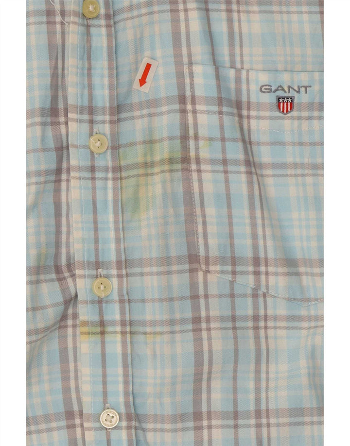 Мужская рубашка Gant, размер 36/38 15 1/2, средняя синяя клетка