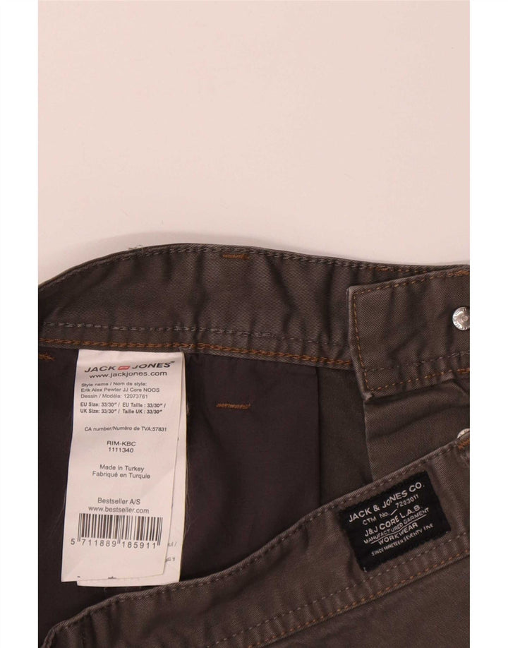 Мужские шорты чинос Jack & Jones Medium W33 Серые хлопковые