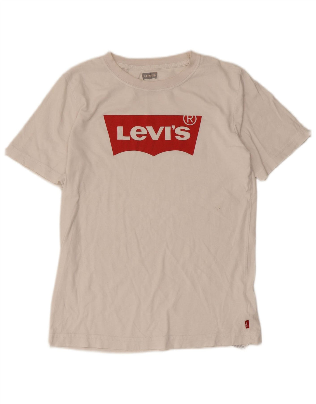 Футболка с рисунком для девочек LEVI'S, топ 13-14 лет, белый хлопок