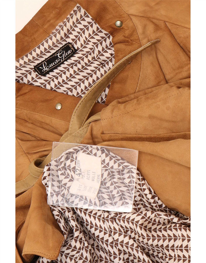 Винтажный женский замшевый бомбер IT 42 Medium Beige Leather