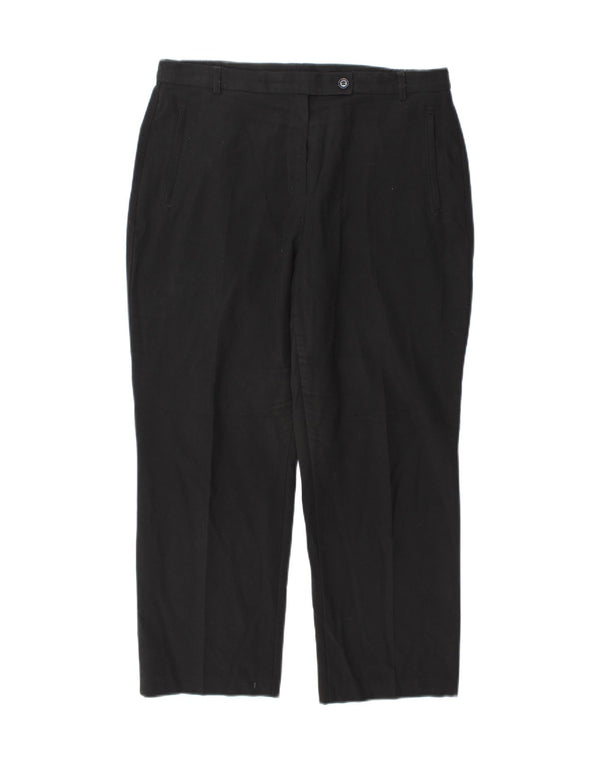 Женские прямые укороченные брюки Marks & Spencer UK 14, большие W34 L26, черные
