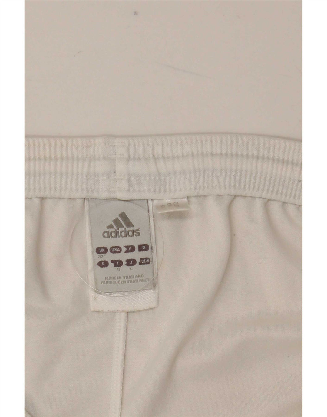 Мужские спортивные шорты Adidas среднего размера из полиэстера белого цвета