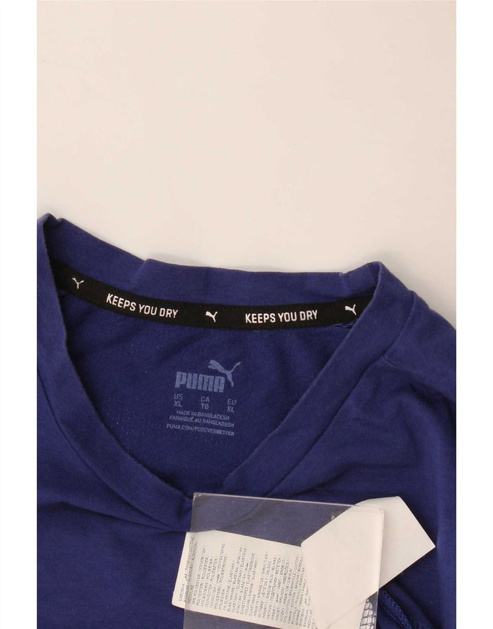 Puma Мужская футболка Top XL Темно-синий полиэстер