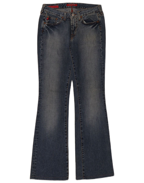 Женские расклешенные джинсы Guess W26 L32, синий хлопок