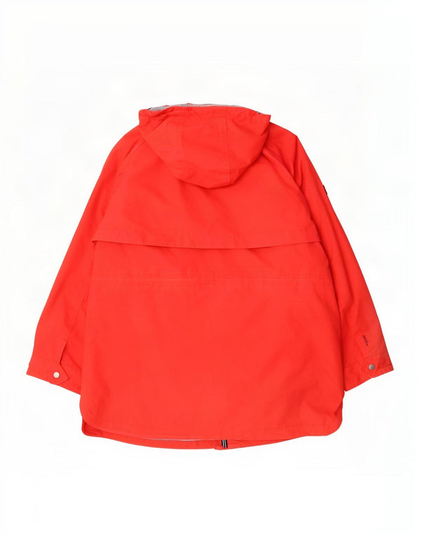 Женская оверсайз-дождевик Joules с капюшоном UK 18 XL, красный хлопок