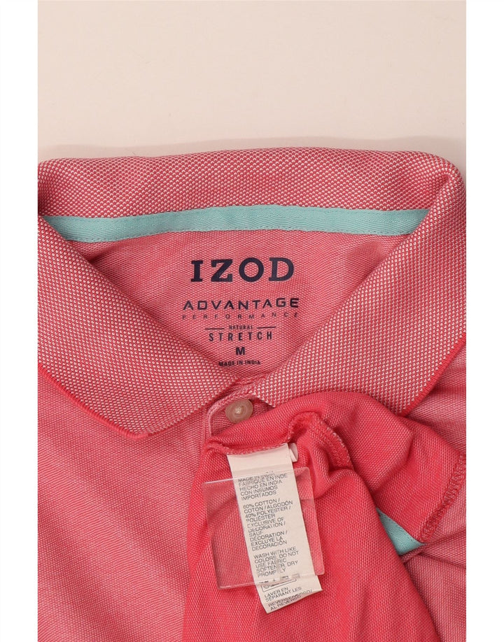 IZOD Мужская рубашка поло из хлопка среднего розового цвета