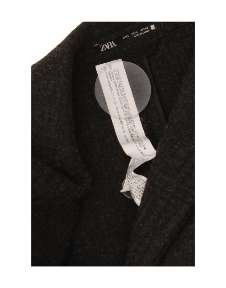 Мужское пальто Zara UK 40, большое черное полиэстер