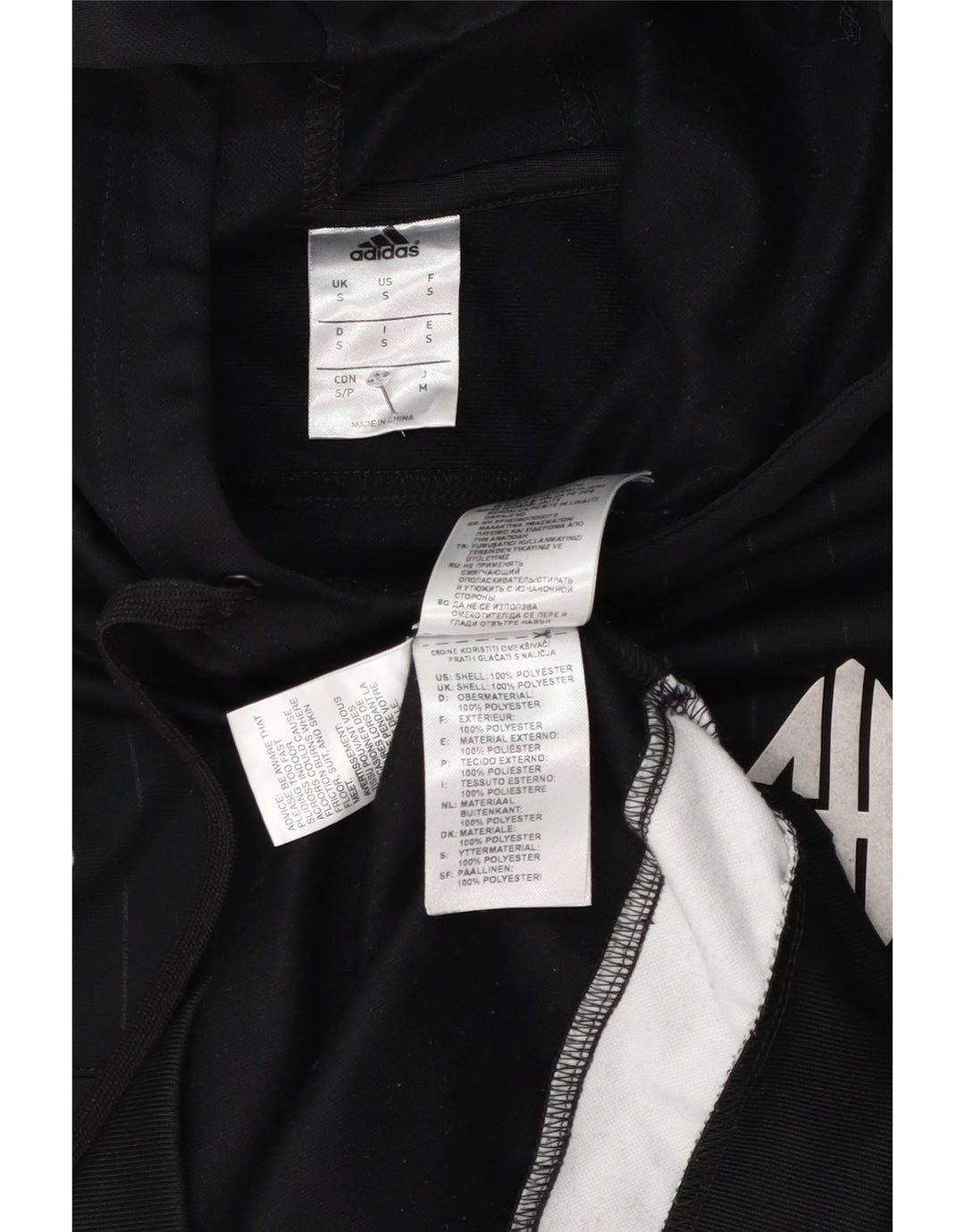 Мужской джемпер с капюшоном Adidas с графическим рисунком, маленький черный, полиэстер с цветными блоками