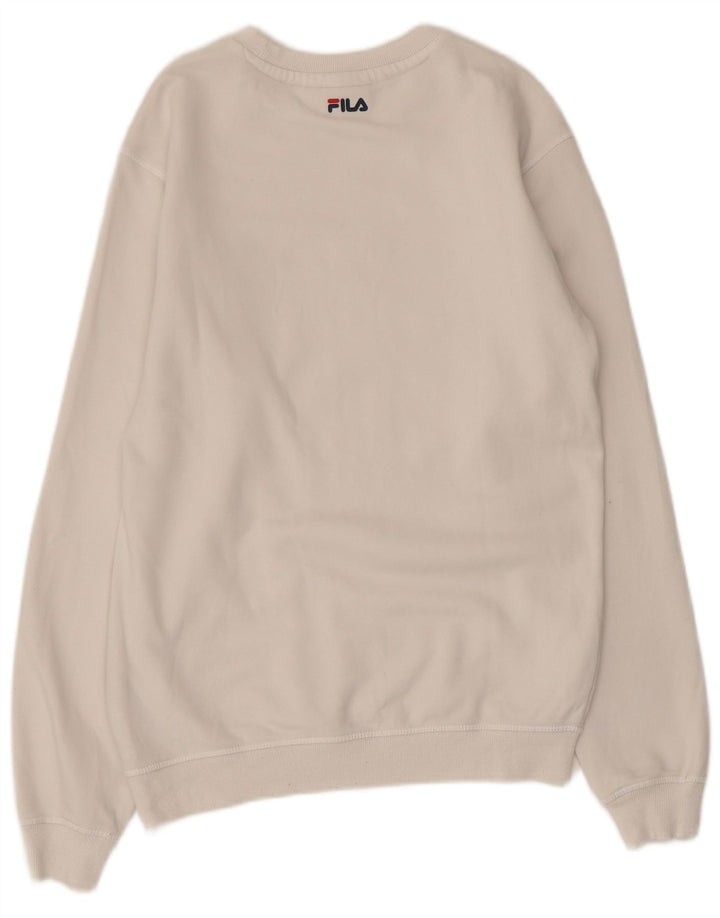 Мужской свитшот с рисунком FILA XS, белый хлопок