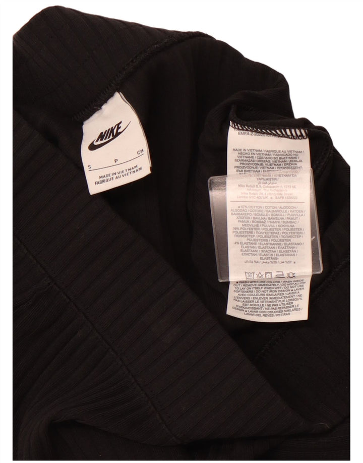 Женские спортивные брюки-клеш NIKE UK 8, маленькие черные хлопковые