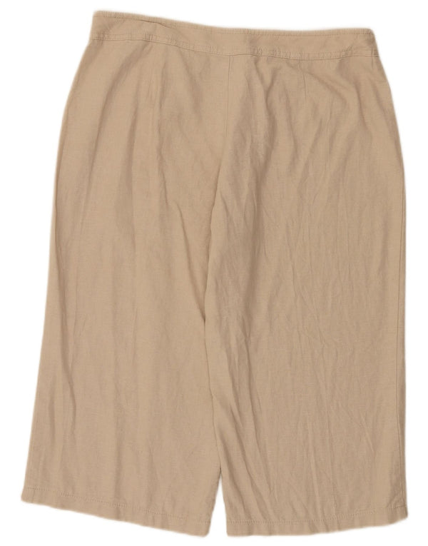 Женские прямые капри Marks & Spencer UK 14, большие W34 L19, бежевые
