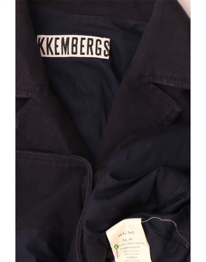 Bikkembergs Женский пиджак на 3 пуговицах IT 40, маленький темно-синий, хлопок