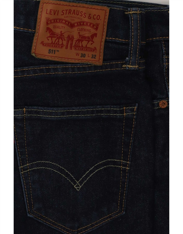 Мужские джинсы Levi's Slim 511 W30 L29 синие, хлопок