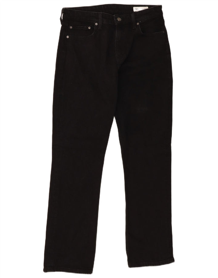 Женские прямые джинсы Zara EU 40 Medium W30 L32, черные