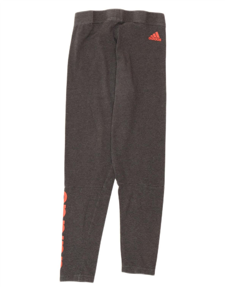 Женские леггинсы Adidas с рисунком UK 8, маленькие серые в крапинку