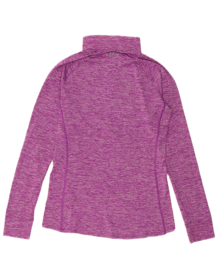 UNDER ARMOUR Womens Pullover Tracksuit Top UK 10 Small Purple Flecked