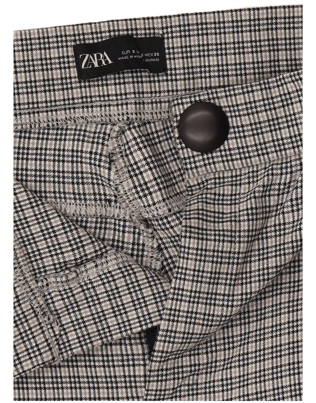 Женские повседневные брюки ZARA Bootcut, маленькие W26 L26, серые с шевроном