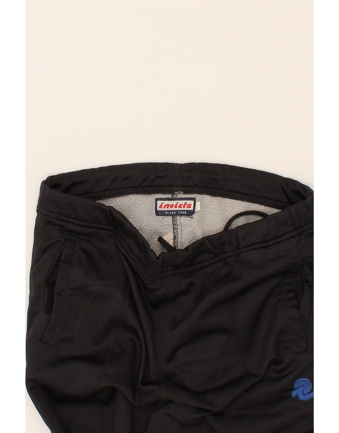 INVICTA Boys Tracksuit Trousers 13-14 Years Black Polyester Vintage Invicta and Second-Hand Invicta from Messina Hembry 