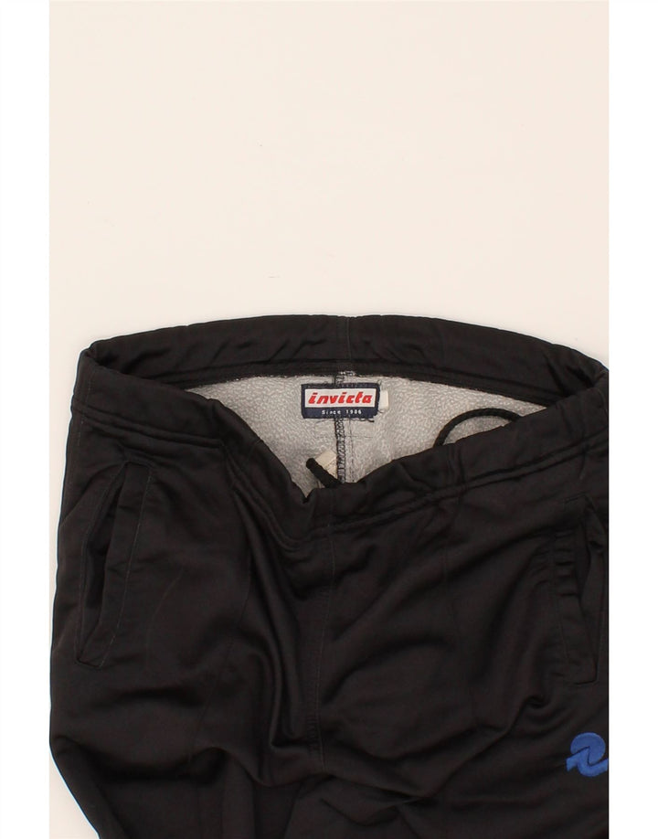 INVICTA Boys Tracksuit Trousers 13-14 Years Black Polyester Vintage Invicta and Second-Hand Invicta from Messina Hembry 