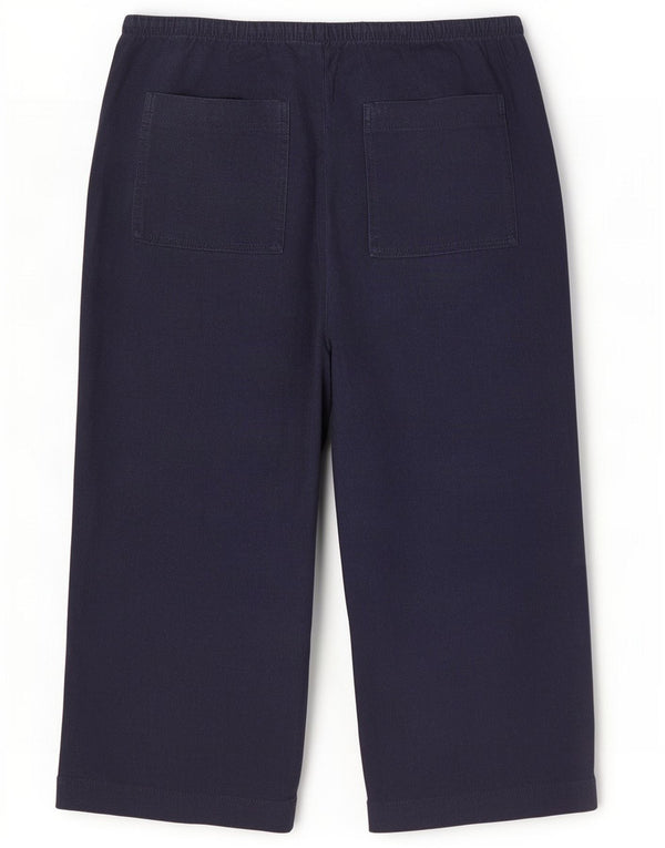 Женские широкие капри Marks & Spencer UK 18 XL W38 L20 темно-синие