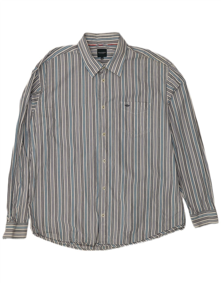 Мужская рубашка Dockers, размер 50/52, 2XL, белая полоска