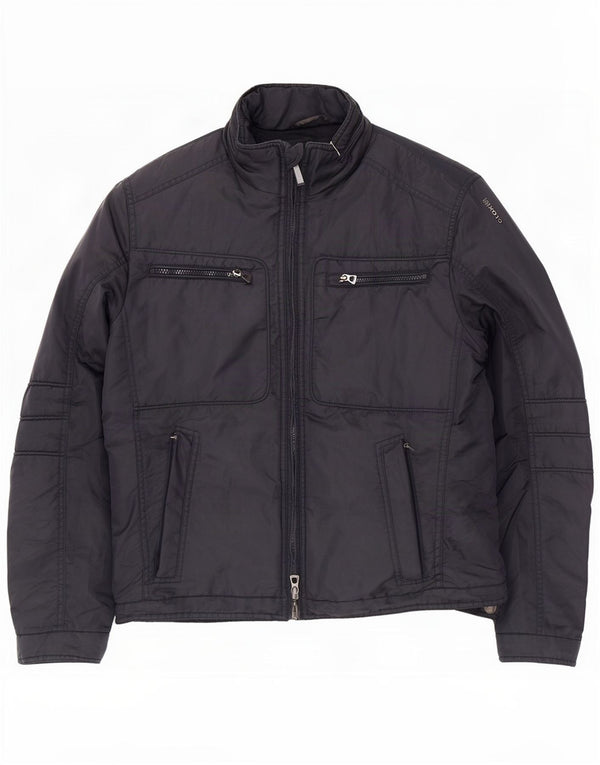Geox Mens Respira Hooded Bomber Windbreaker Jacket UK 40 Large Navy Blue