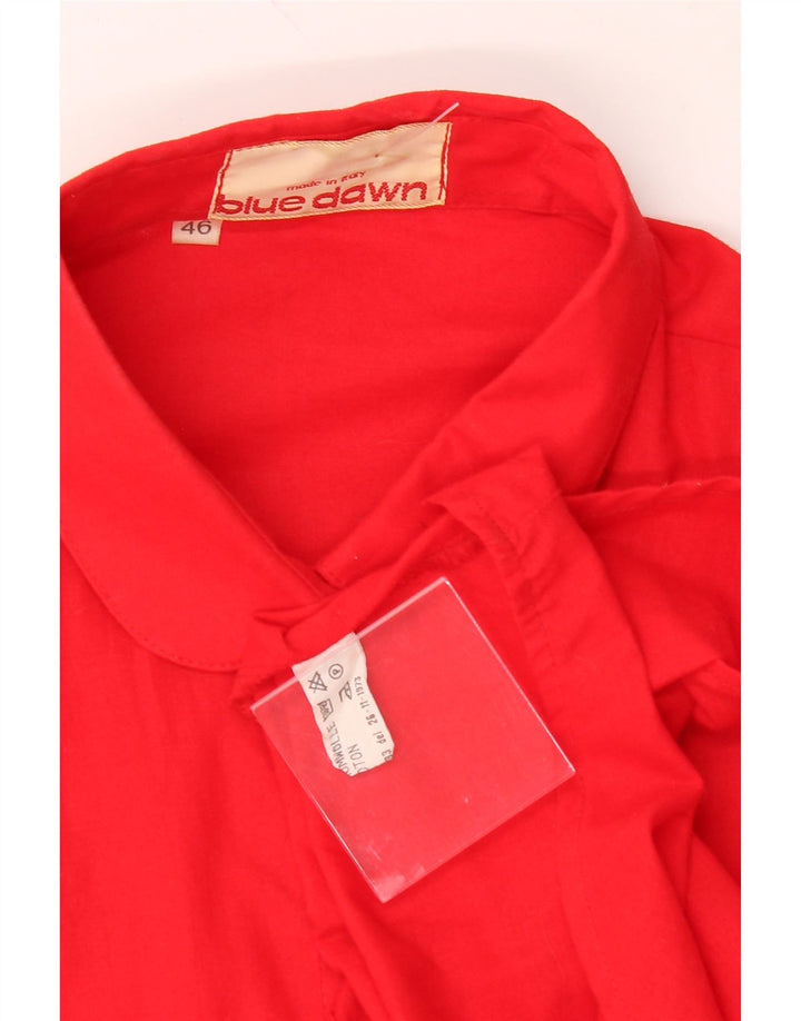 VINTAGE Womens Shirt IT 46 Large Red Cotton Vintage Vintage and Second-Hand Vintage from Messina Hembry 