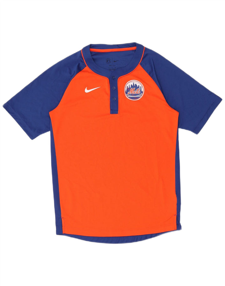 Мужская футболка Nike New York Mets, маленький оранжевый цвет, полиэстер с цветными блоками