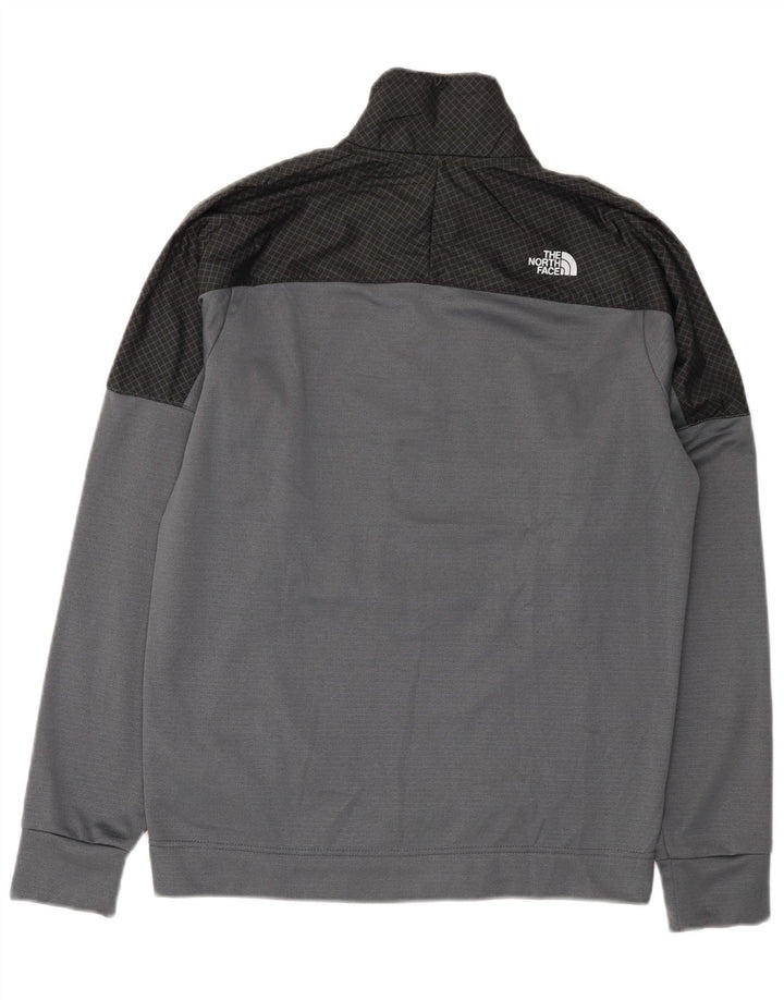 Мужской свитшот с графическим рисунком The North Face, маленький серый с цветными блоками