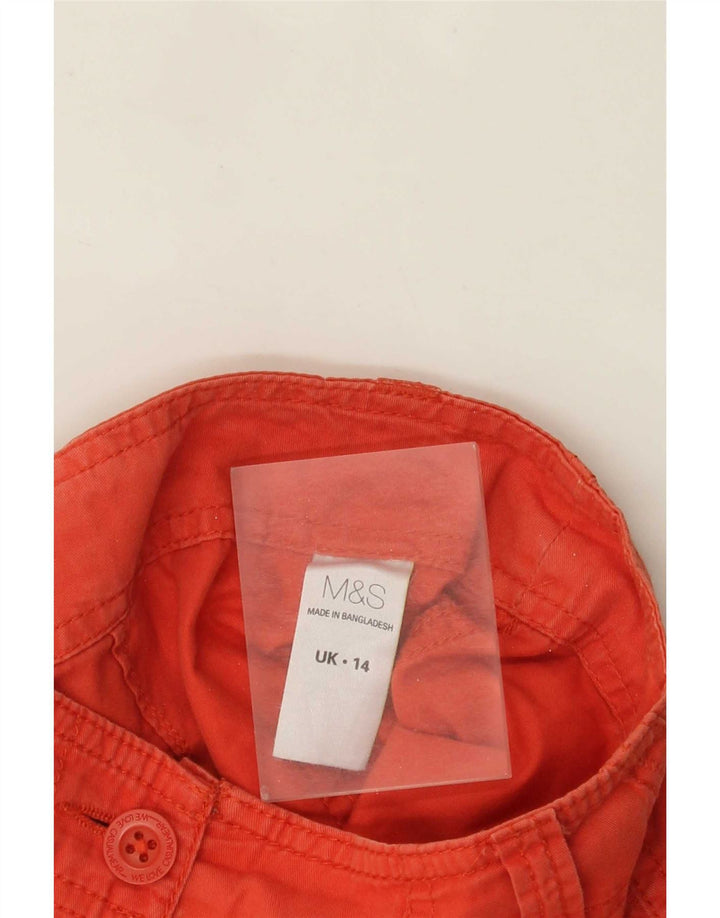 Женские шорты карго Marks & Spencer UK 14, большие W34, оранжевые, хлопок