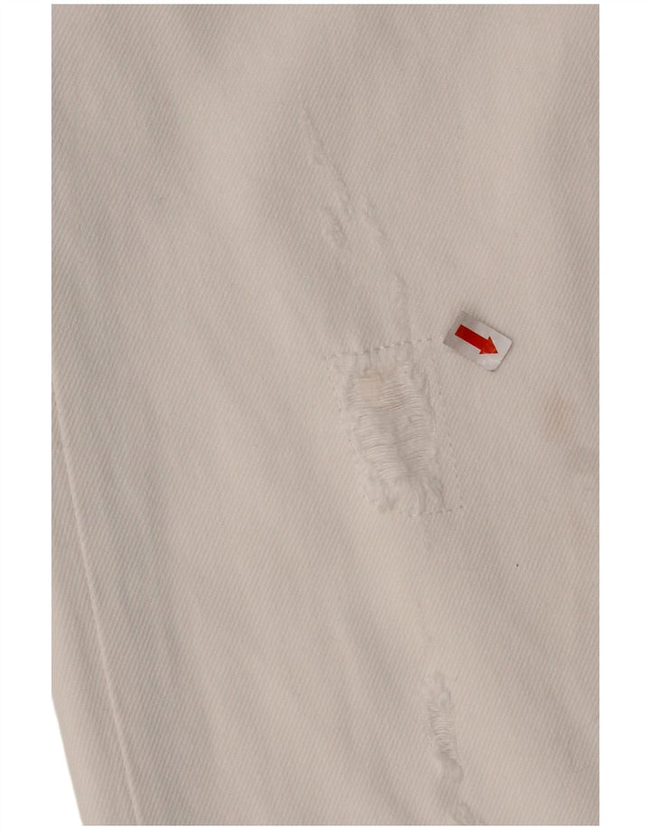 TOMMY HILFIGER Женские потертые прямые джинсы W29 L28 Белый хлопок