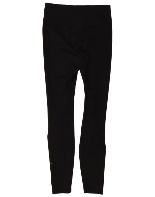 Женские леггинсы Nike Dri Fit UK 8, маленькие черные полиэстер