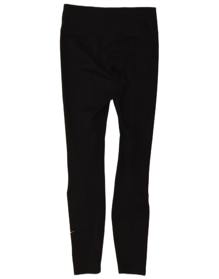 Женские леггинсы Nike Dri Fit UK 8, маленькие черные полиэстер