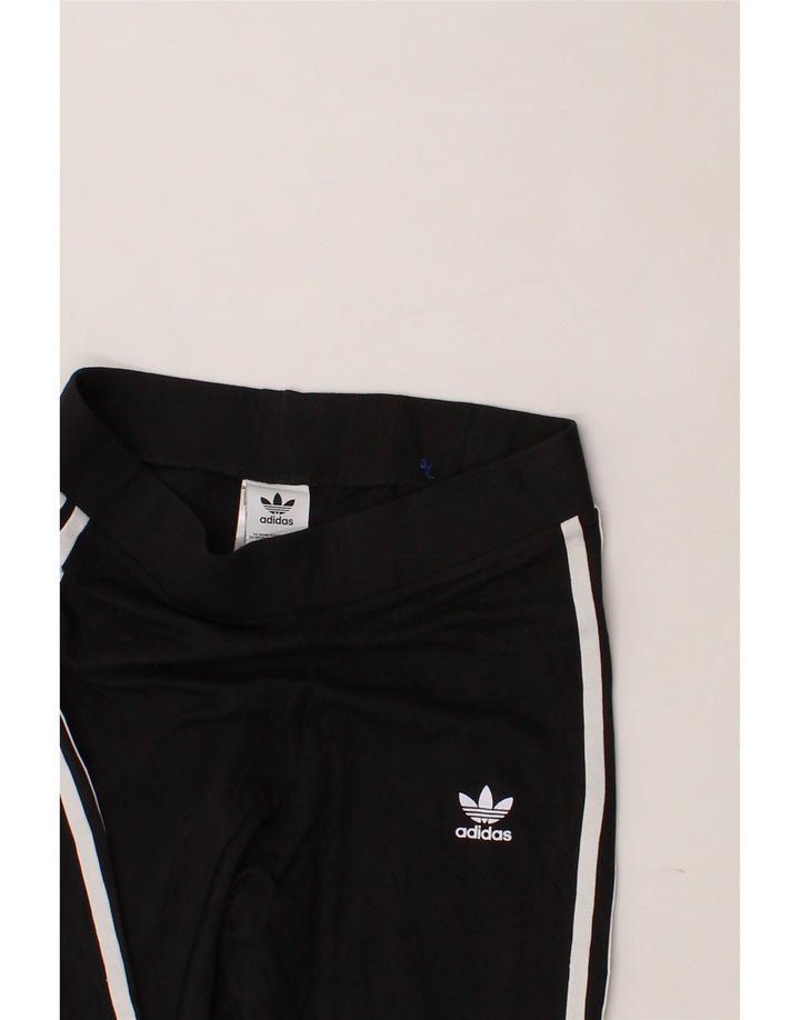ADIDAS Womens Leggings UK 8 Small  Black Cotton Vintage Adidas and Second-Hand Adidas from Messina Hembry 