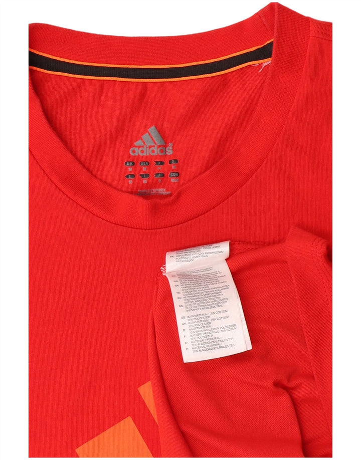 Мужская футболка Adidas Top среднего красного цвета из хлопка