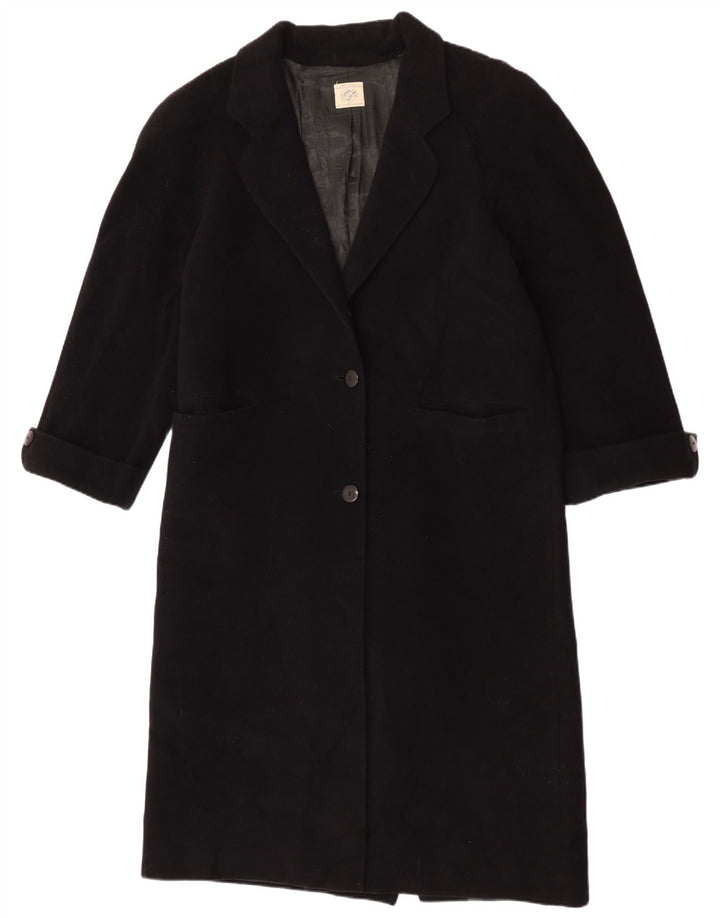 Женское пальто оверсайз Benetton IT 40 Small, черное, шерсть