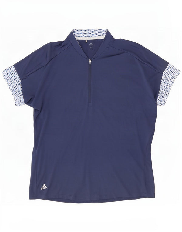 Adidas Мужская футболка с воротником на молнии Top XL Темно-синий в крапинку