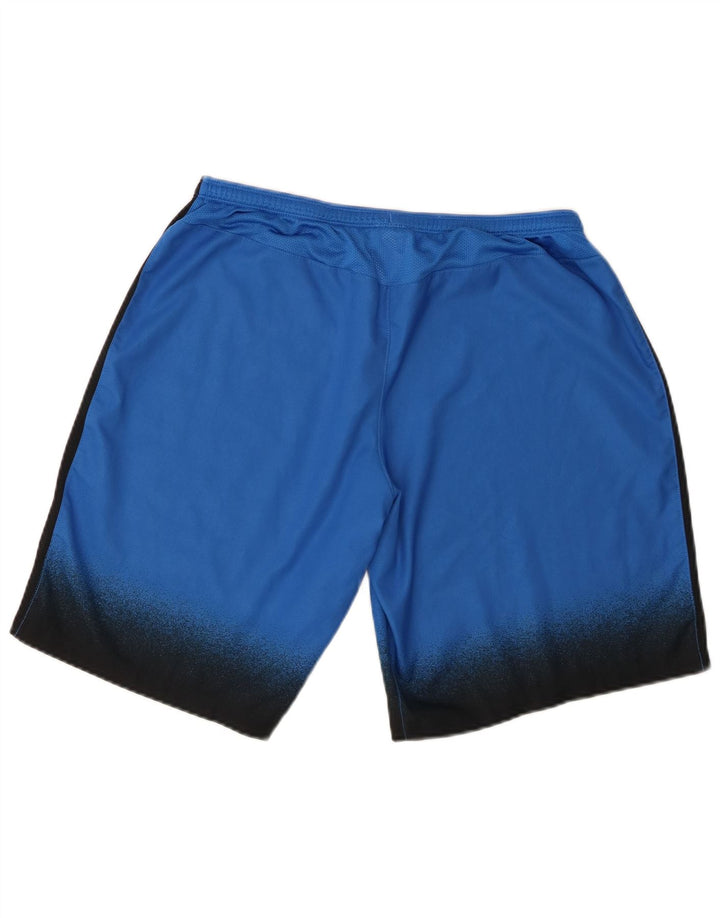 Мужские спортивные шорты Nike Dri Fit, большие синие, полиэстер с цветными блоками