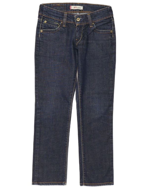 Женские узкие джинсы Levi's 571 W26 L26 синие, хлопок